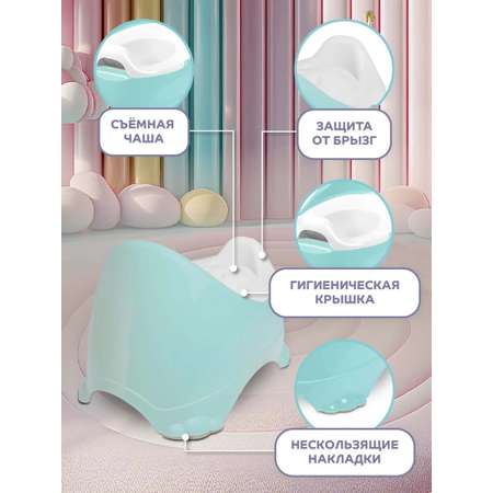 Горшок детский Компания Друзей анатомический с крышкой размер M