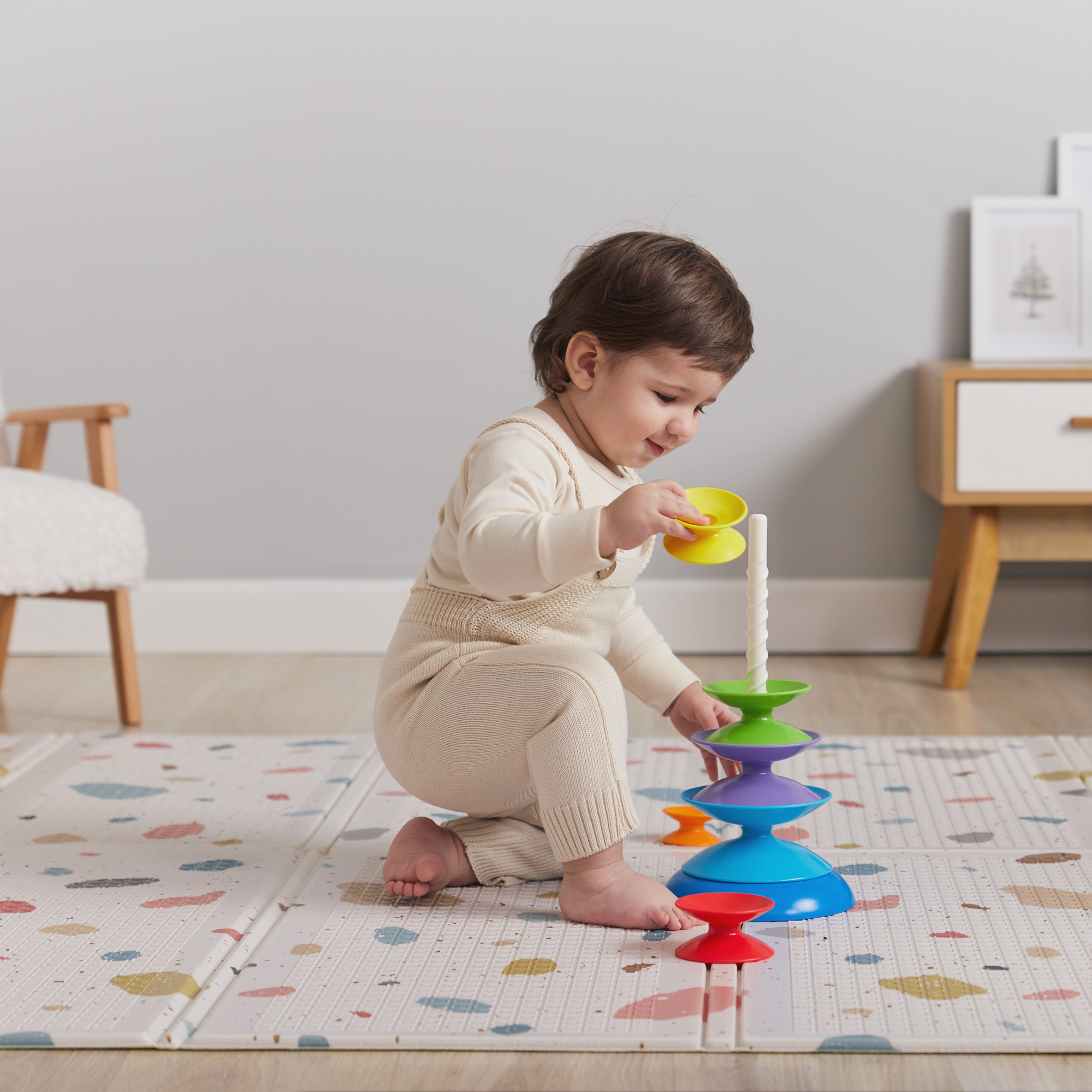 Коврик детский Happy Baby Soft Floor массажный непромокаемый складной - фото 13