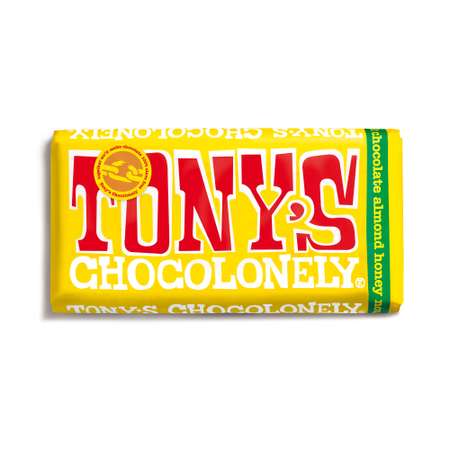 Шоколад Tony's Chocolonely Бельгийский молочный с медово-миндальной нугой 180 гр