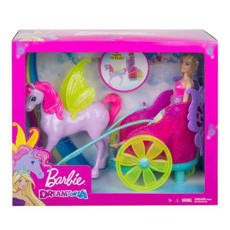 Набор игровой Barbie Сказочный экипаж с единорогом GJK53