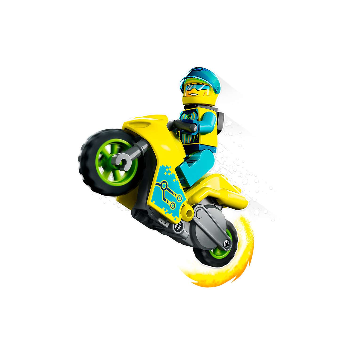 Конструктор детский LEGO City Stuntz Трюковый кибер-мотоцикл 60358 - фото 6