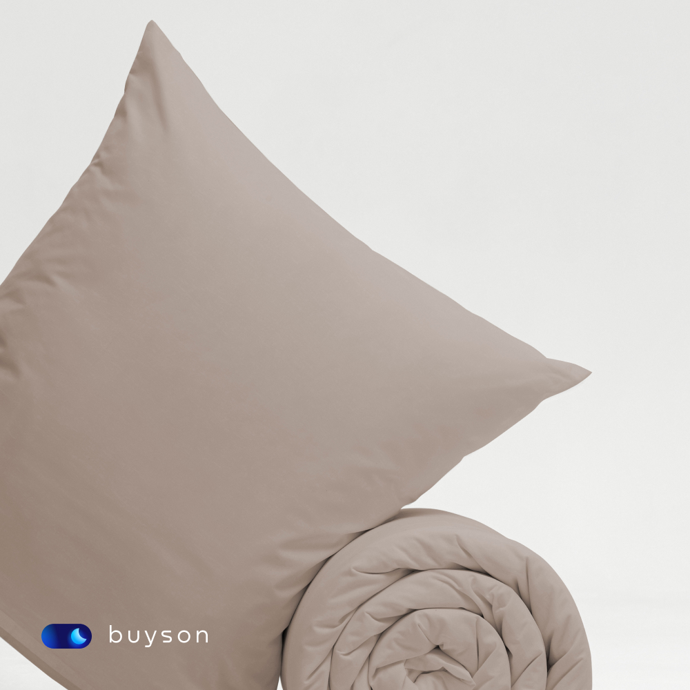 Комплект наволочек buyson BuyRelax 70х70 см хлопковый перкаль цвет винтаж - фото 10