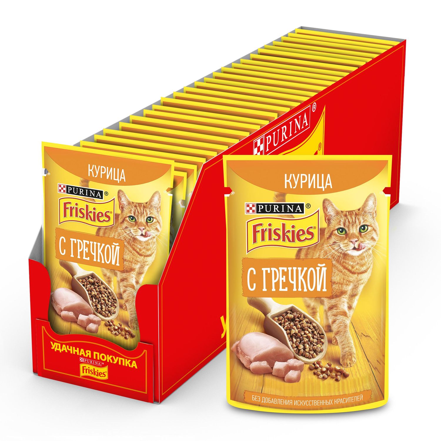 Влажный корм для кошек Friskies 0.075 кг курица (полнорационный) - фото 11