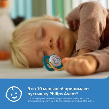 Пустышка Philips Avent Ultra Air с 6 до 18месяцев 2шт SCF080/07