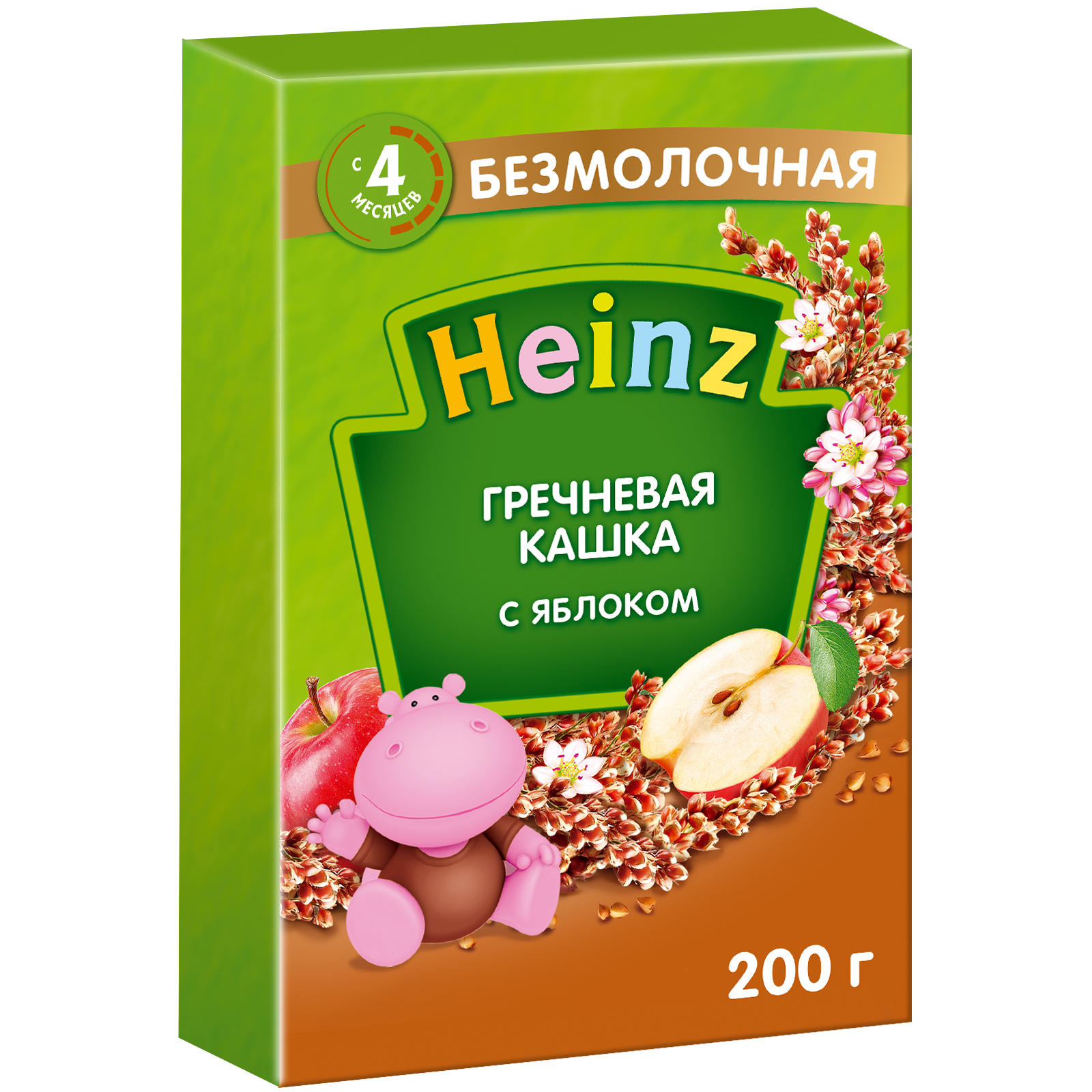 Каша Heinz безмолочная гречка-яблоко 200г с 4месяцев - фото 1