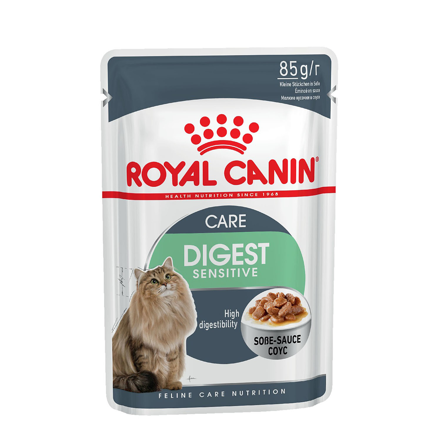 Корм влажный для кошек ROYAL CANIN Digest Sensitive 85г соус с чувствительным пищеварением пауч 46763 - фото 1