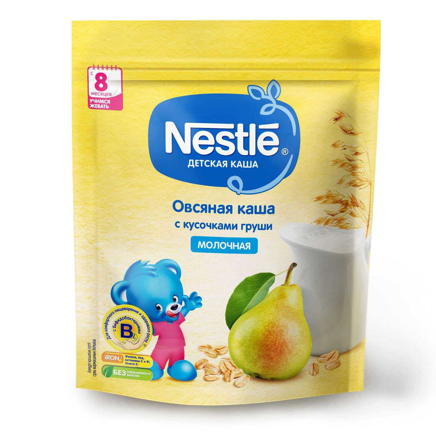 Каша молочная Nestle овсяная с кусочками груши 220г с 8месяцев - фото 1