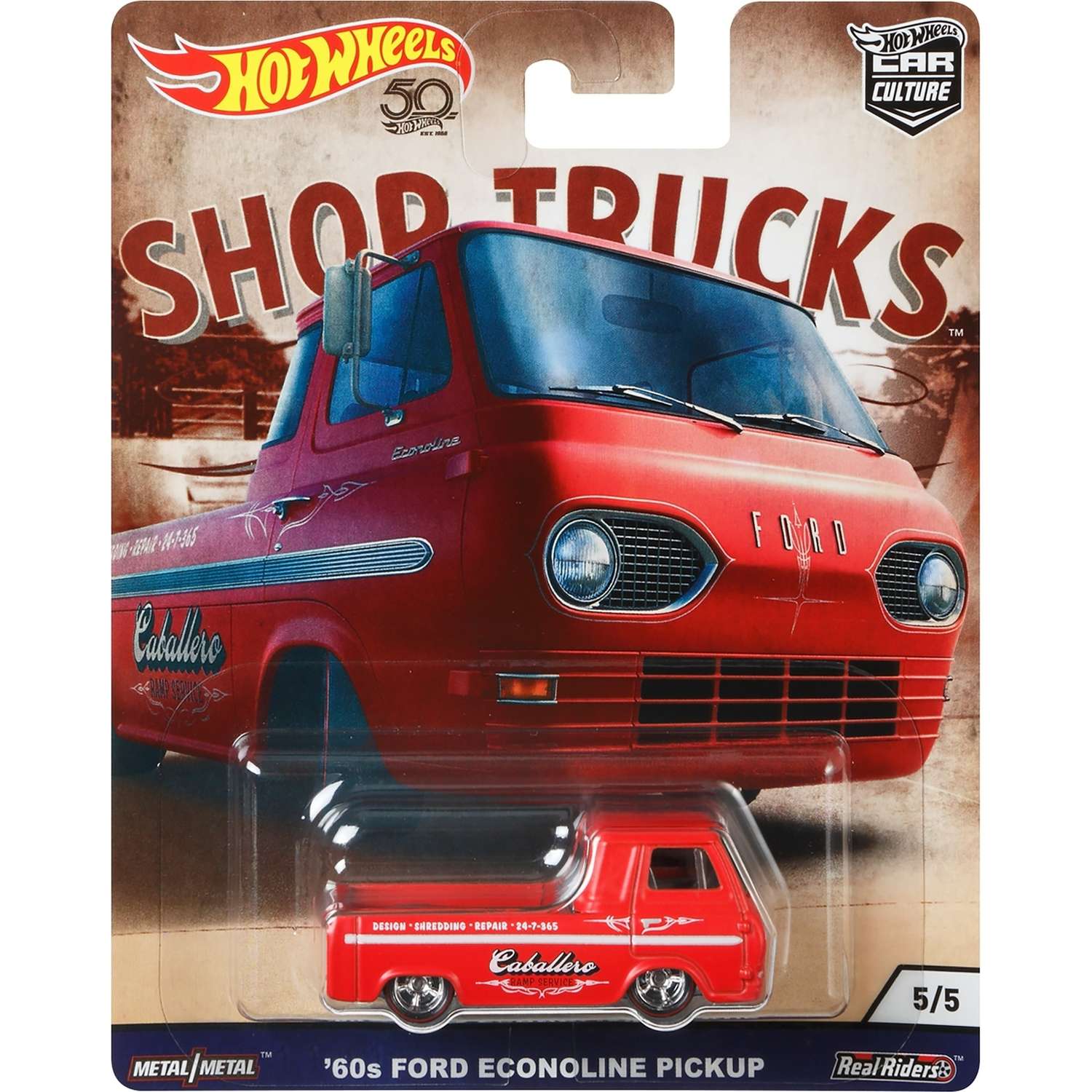 Машинка Hot Wheels Car Culture 1:64 Форд Эконолайн 60годов FLC24 FPY86 - фото 2