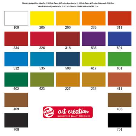Набор акварельных красок Talens Art Creation Art Creation 24 цветов в тубах по 12мл в картонной упаковке