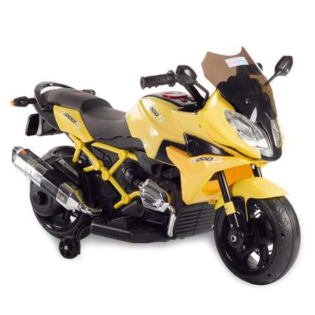 Мотоцикл BABY STYLE на аккумуляторе желтый со светом
