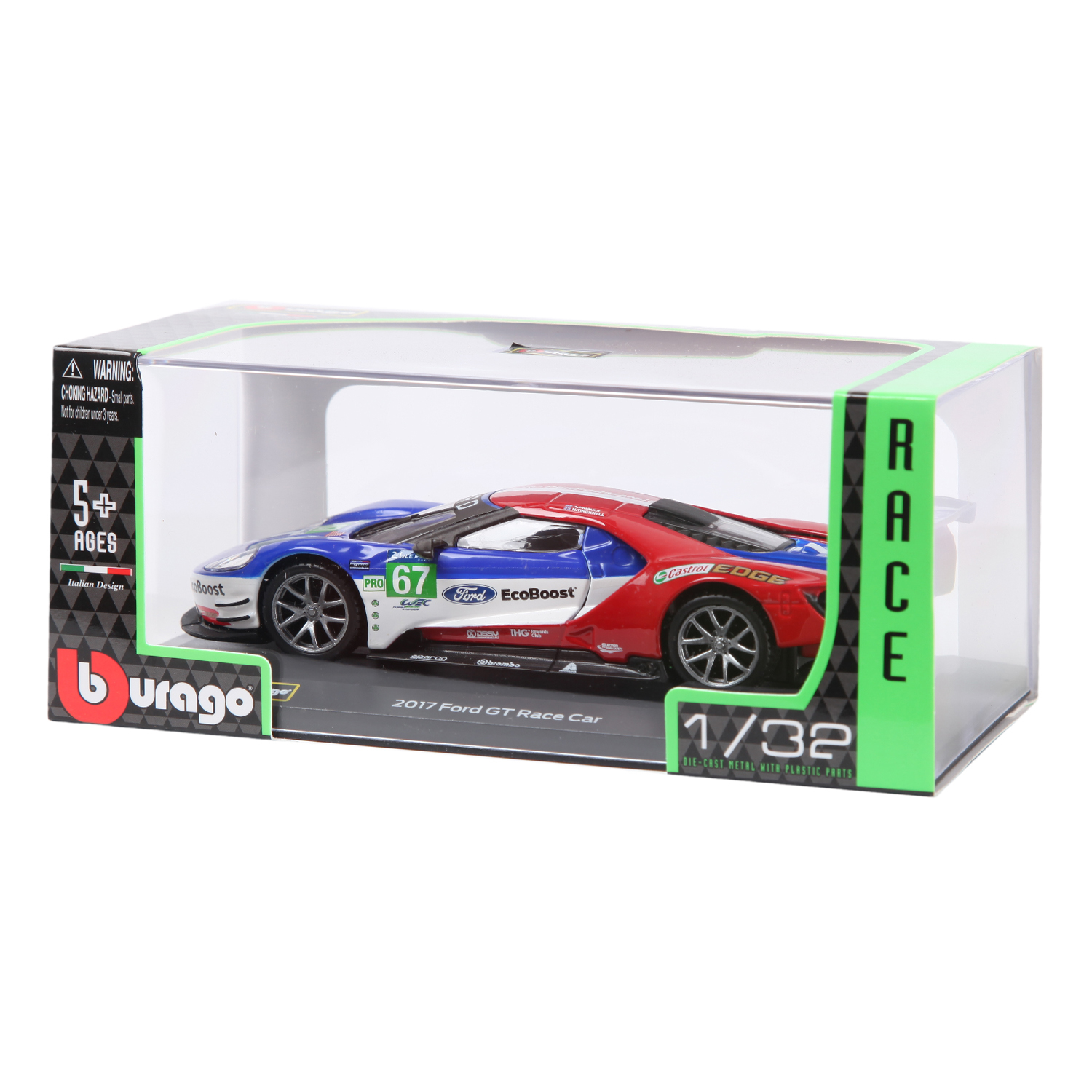 Автомобиль BBurago Ford 2017 Ford Gt 18-41158 1:32 18-41158 - фото 2