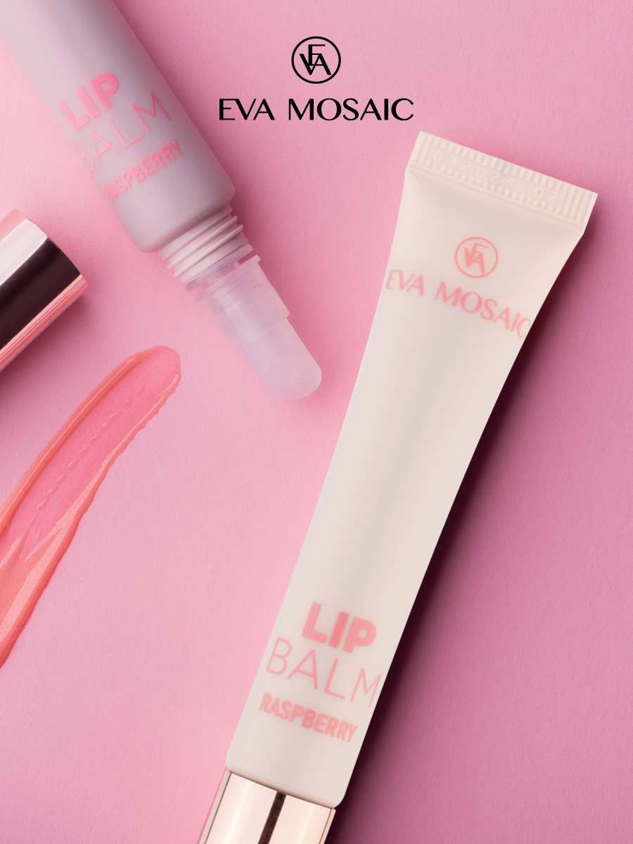 Бальзам для губ EVA MOSAIC восстанавливающий и ухаживающий Lip Balm с ароматом малины 11 мл - фото 4