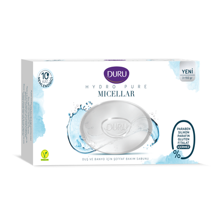 Мыло кусковое DURU Hydro Pure Мицеллярный уход 3 шт х 150 г