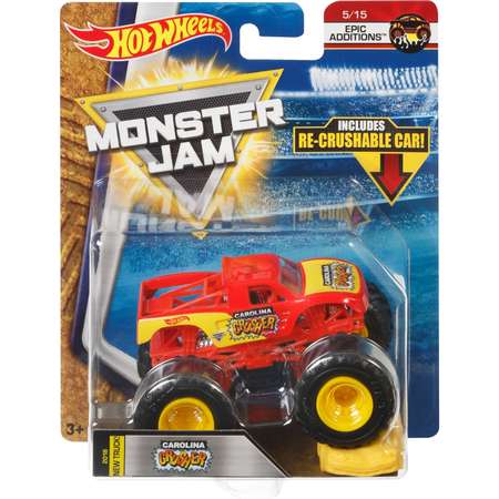 Машина Hot Wheels Monster Jam 1:64 Каролина Крашер FLW78