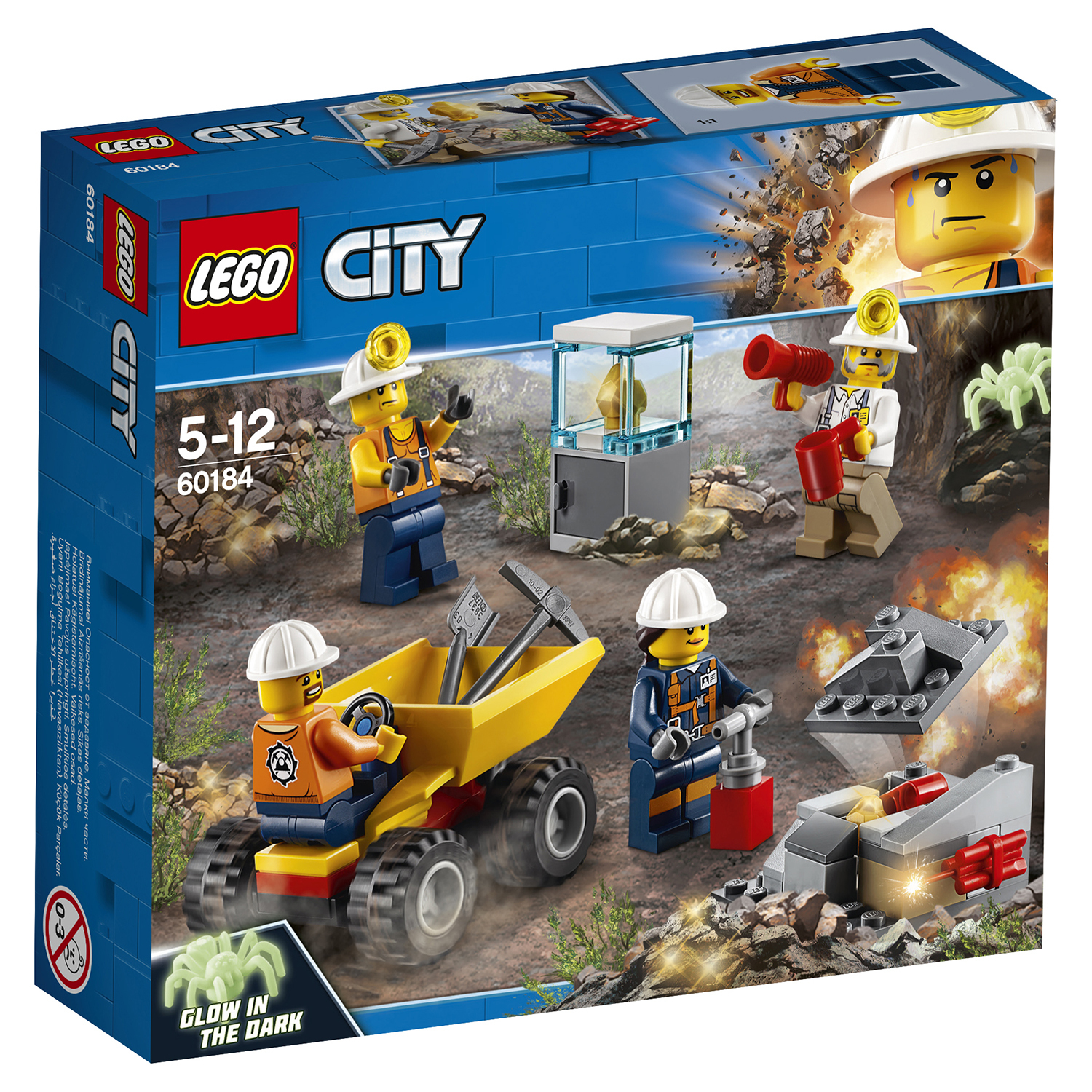 Конструктор LEGO Бригада шахтеров City Mining (60184) купить по цене 9 ₽ в  интернет-магазине Детский мир