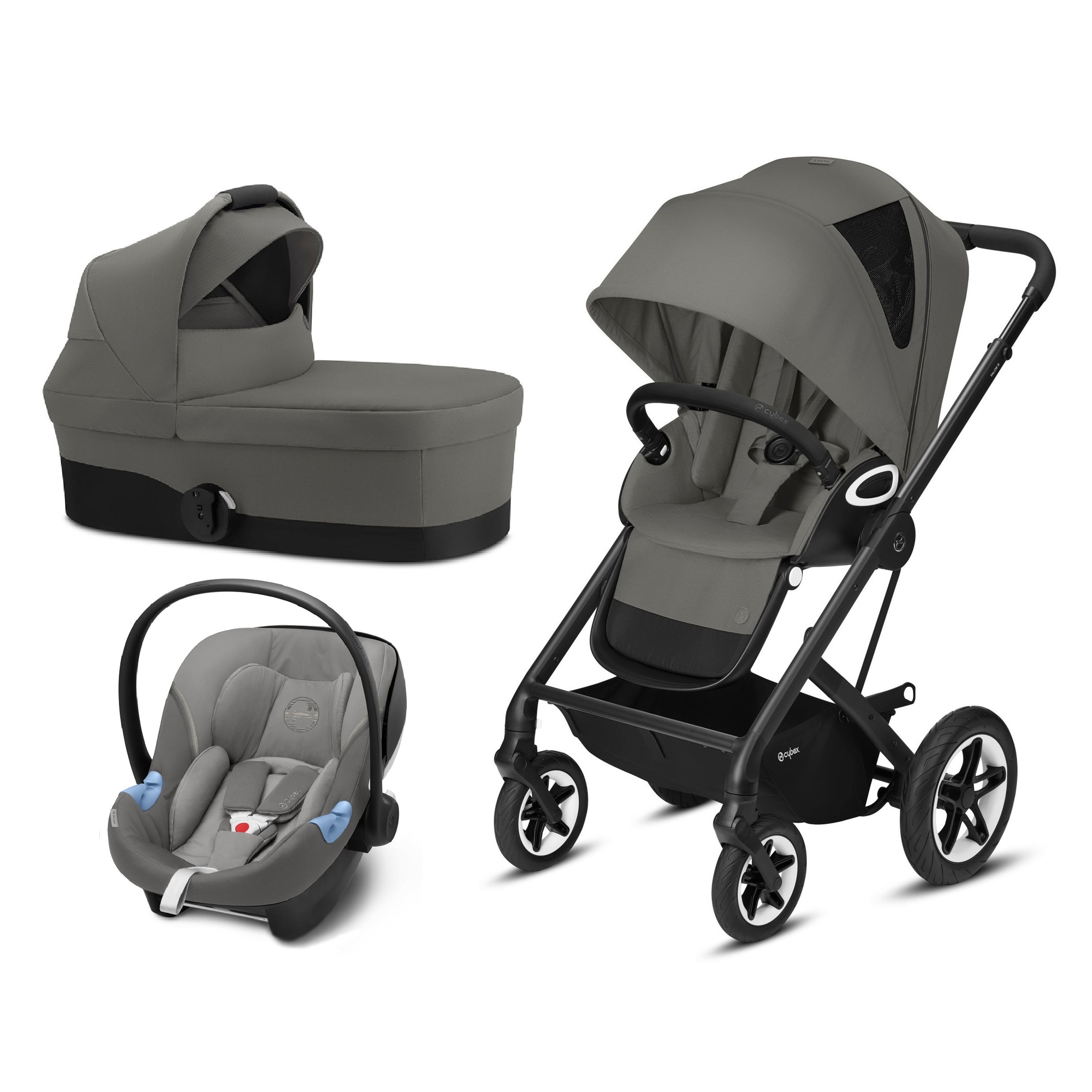 Коляска 3в1 Cybex Talos S Lux BLK Soho Grey - фото 12