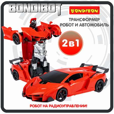 Трансформер BONDIBON BONDIBOT 2в1 робот- гоночный автомобиль со световыми эффектами красного цвета 1:18