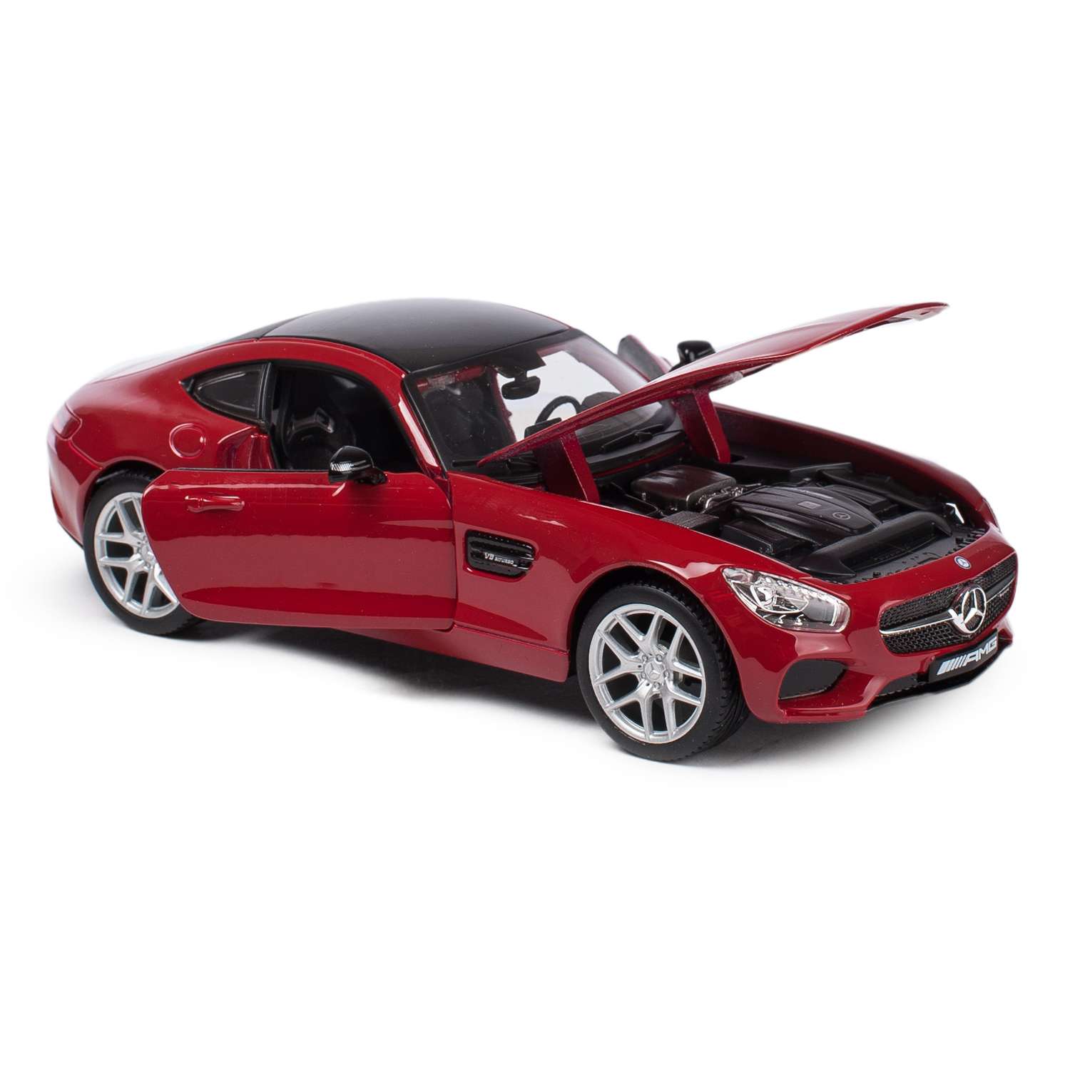 Машинка MAISTO 1:24 MB AMG GT Серебряная 31134 31134 - фото 4