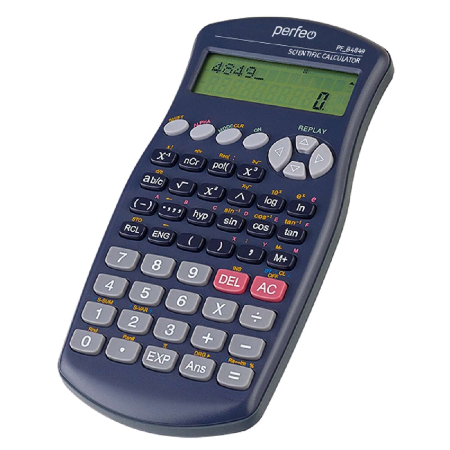 Калькулятор Perfeo PF B4849 научный 2-строчный 12-разр. серый - фото 1