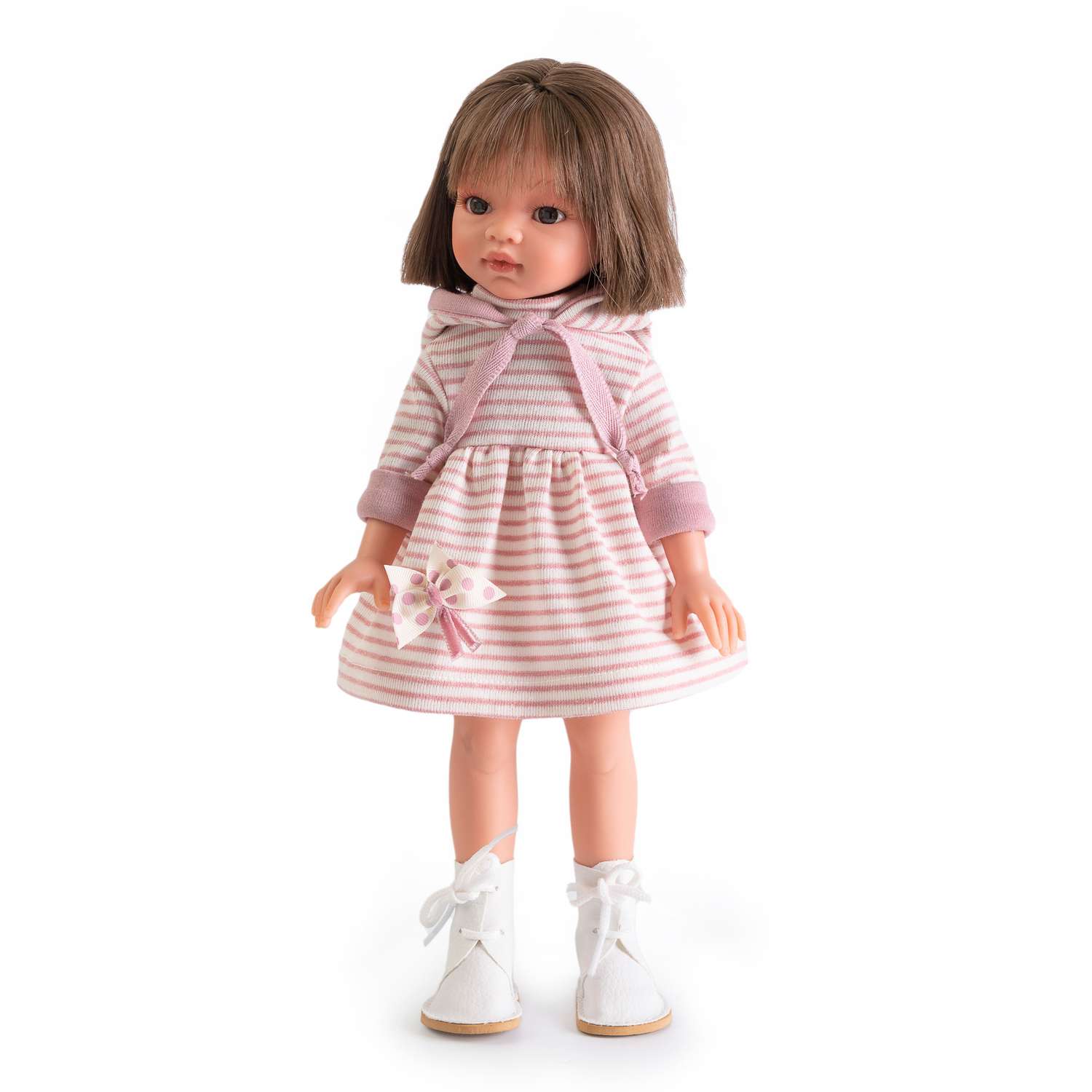 Кукла девочка Antonio Juan Реборн Ноа в платье в полоску 33 см виниловая 25299 - фото 6