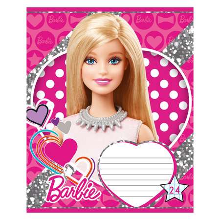 Тетрадь Академия Холдинг Barbie 24л клетка