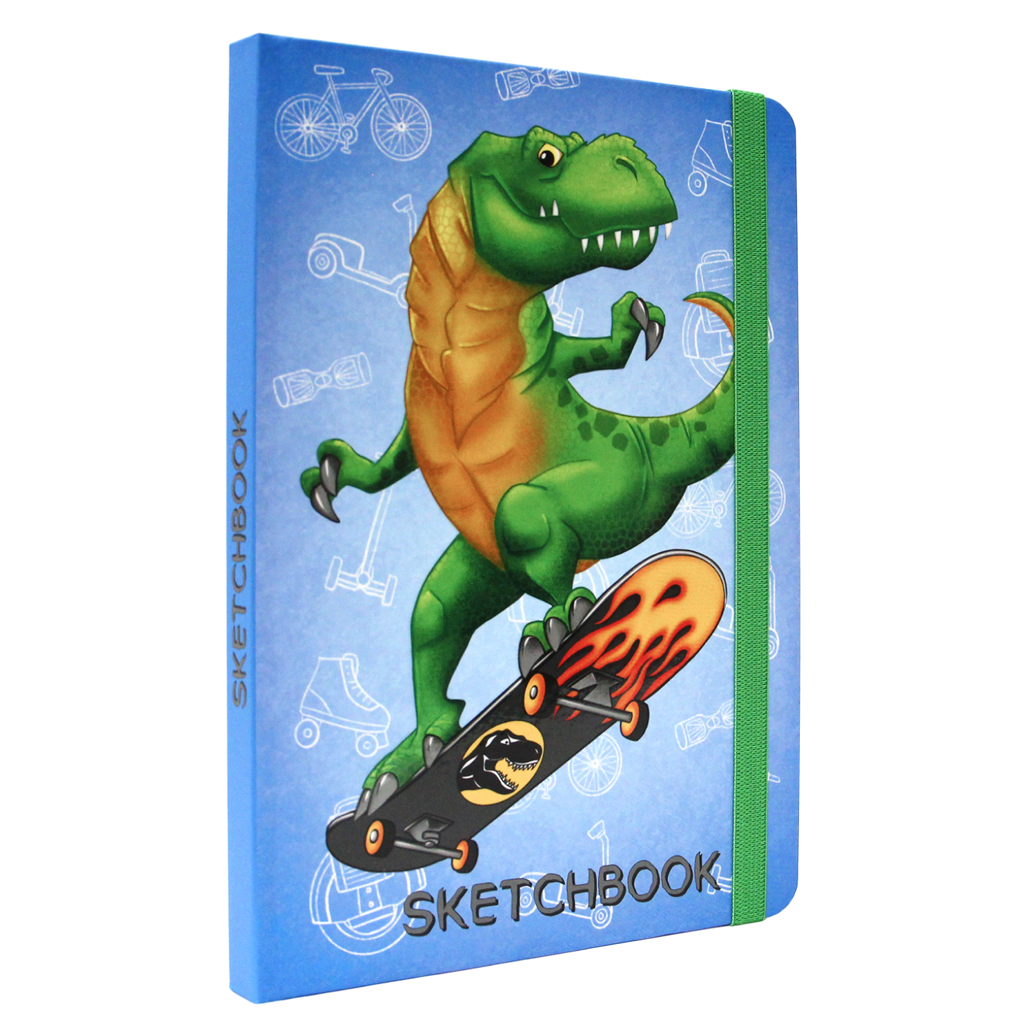 Блокнот Проф-Пресс Скетчбук А5 Динозавр на скейте - фото 2
