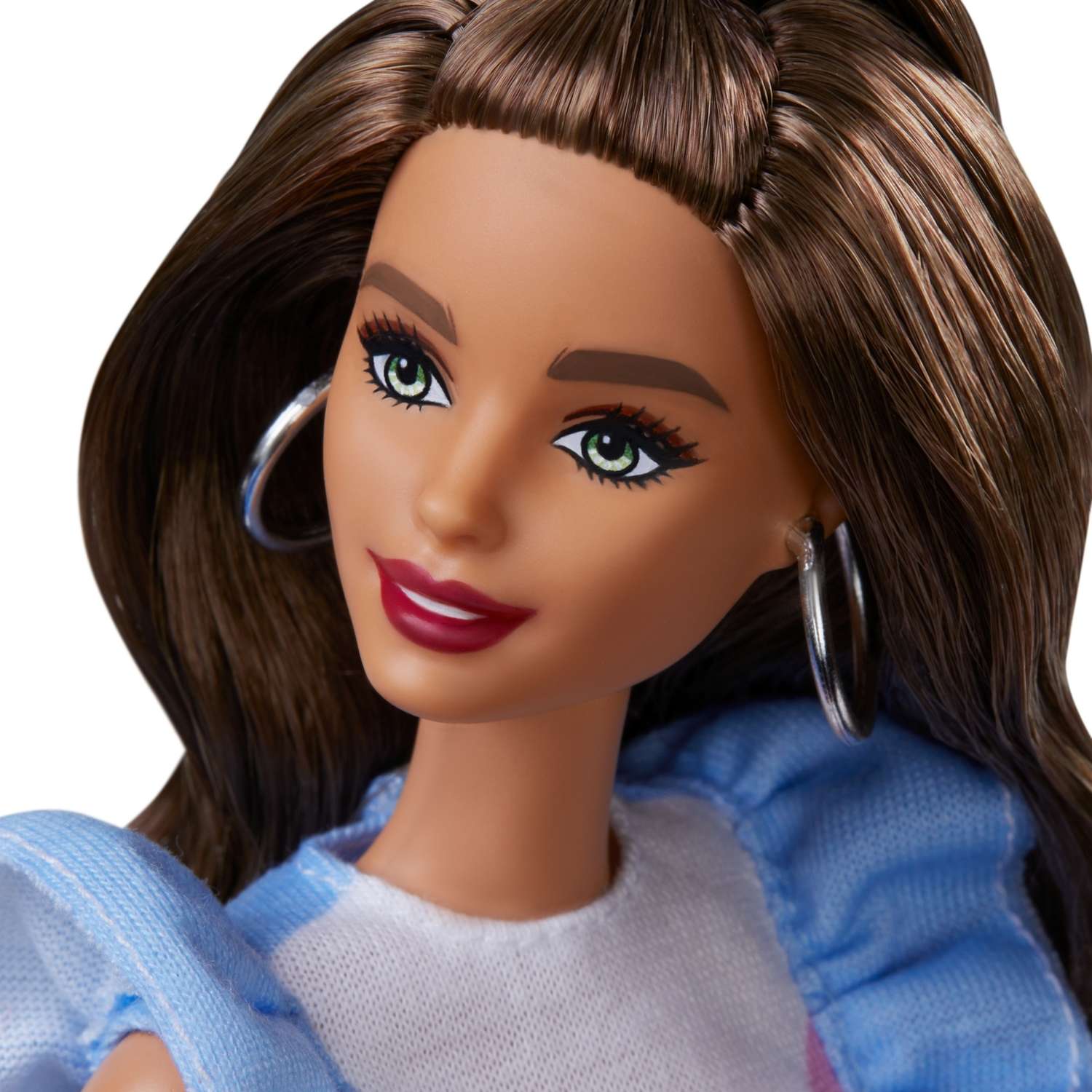 Кукла Barbie Игра с модой 121 Брюнетка с протезом в голубом платье FXL54 FBR37 - фото 6