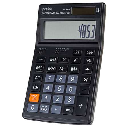 Калькулятор Perfeo PF B4853 бухгалтерский 12-разр. черный