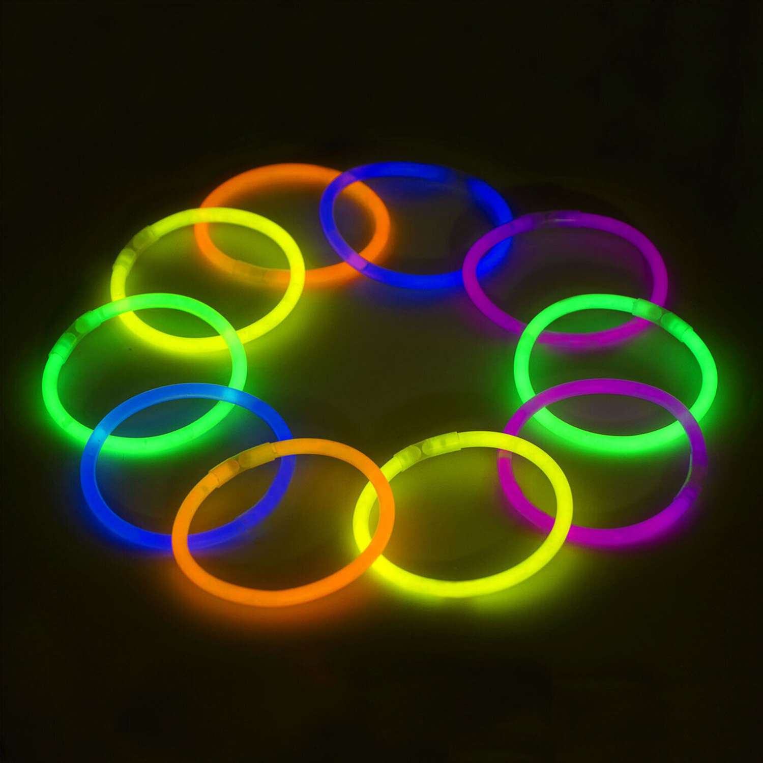 Неоновые светящиеся Panawealth International палочки браслеты 100 штук 1003-411 - фото 2
