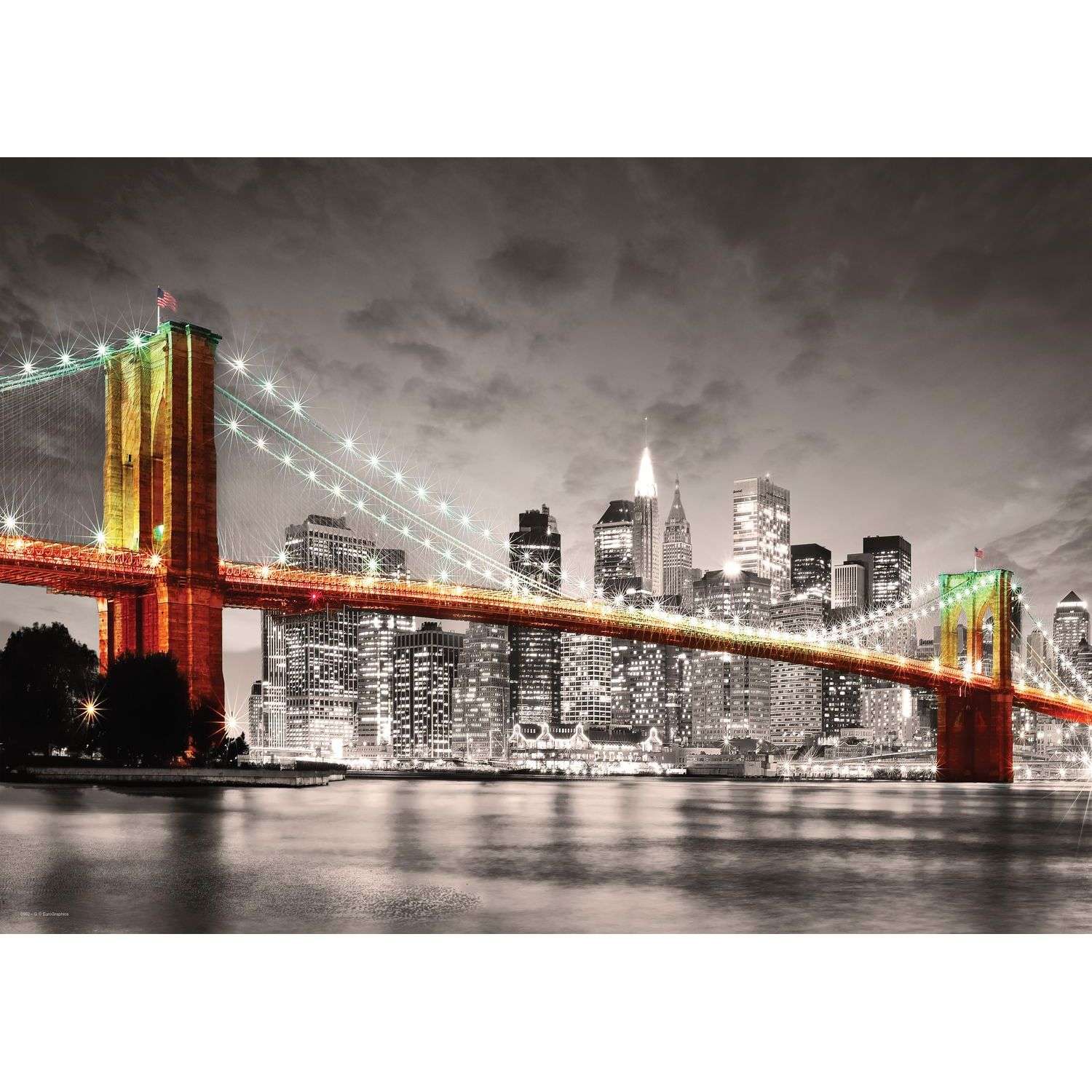 Пазлы Eurographics Нью-Йорк Бруклинский мост 1000 элементов 6000-0662 - фото 2