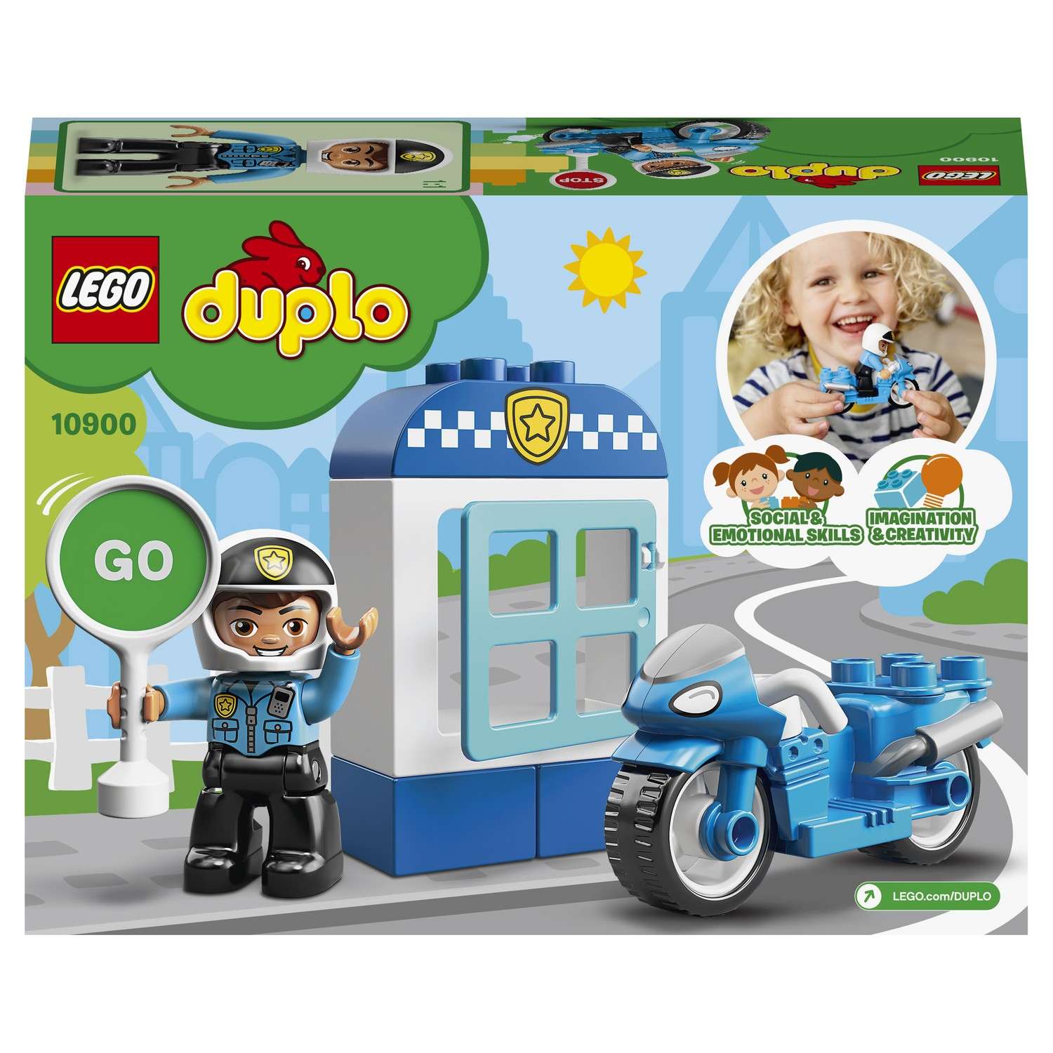 Конструктор LEGO DUPLO Town Полицейский мотоцикл 10900 - фото 3