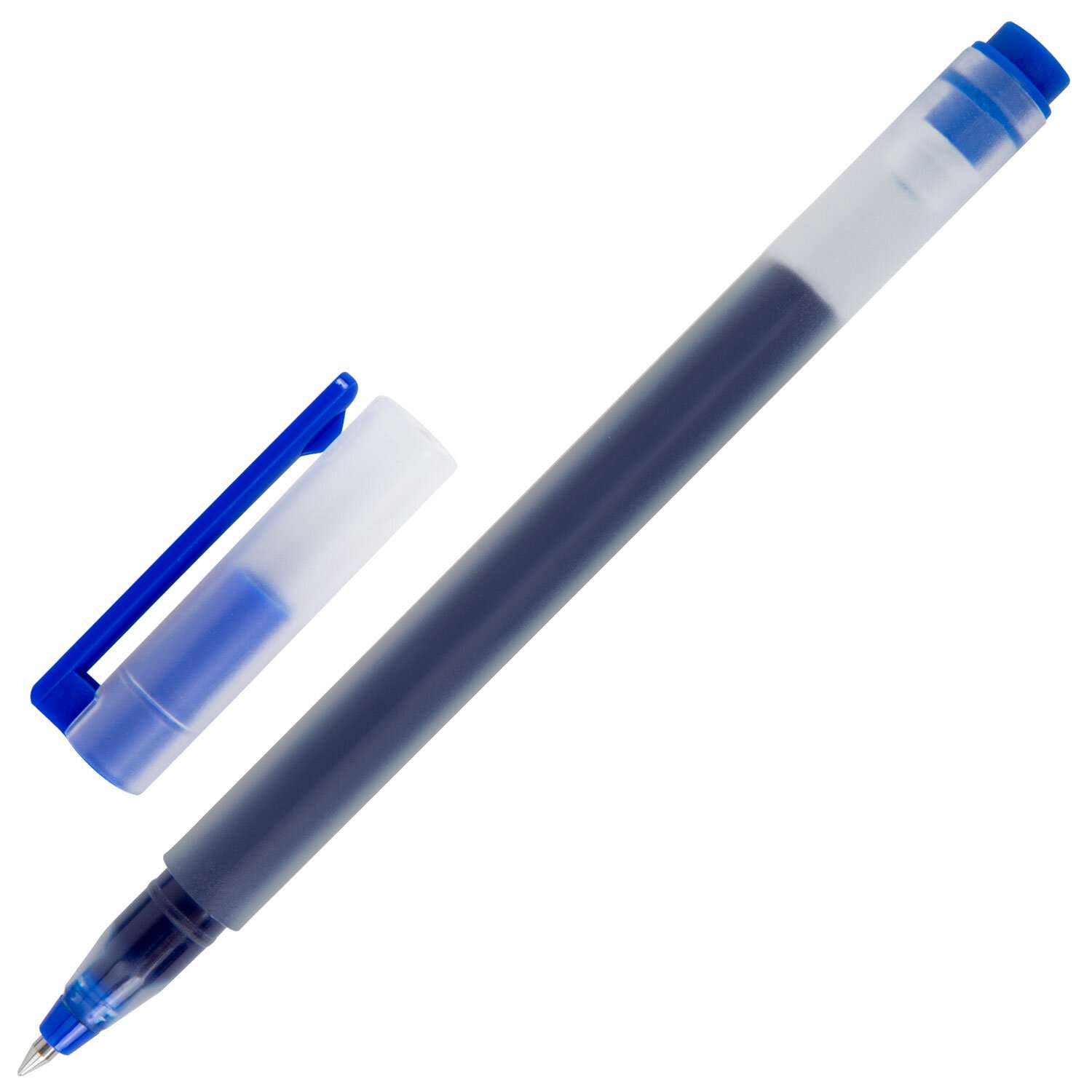 Ручки гелевые Brauberg синие набор 10 штук для школы тонкие - фото 7