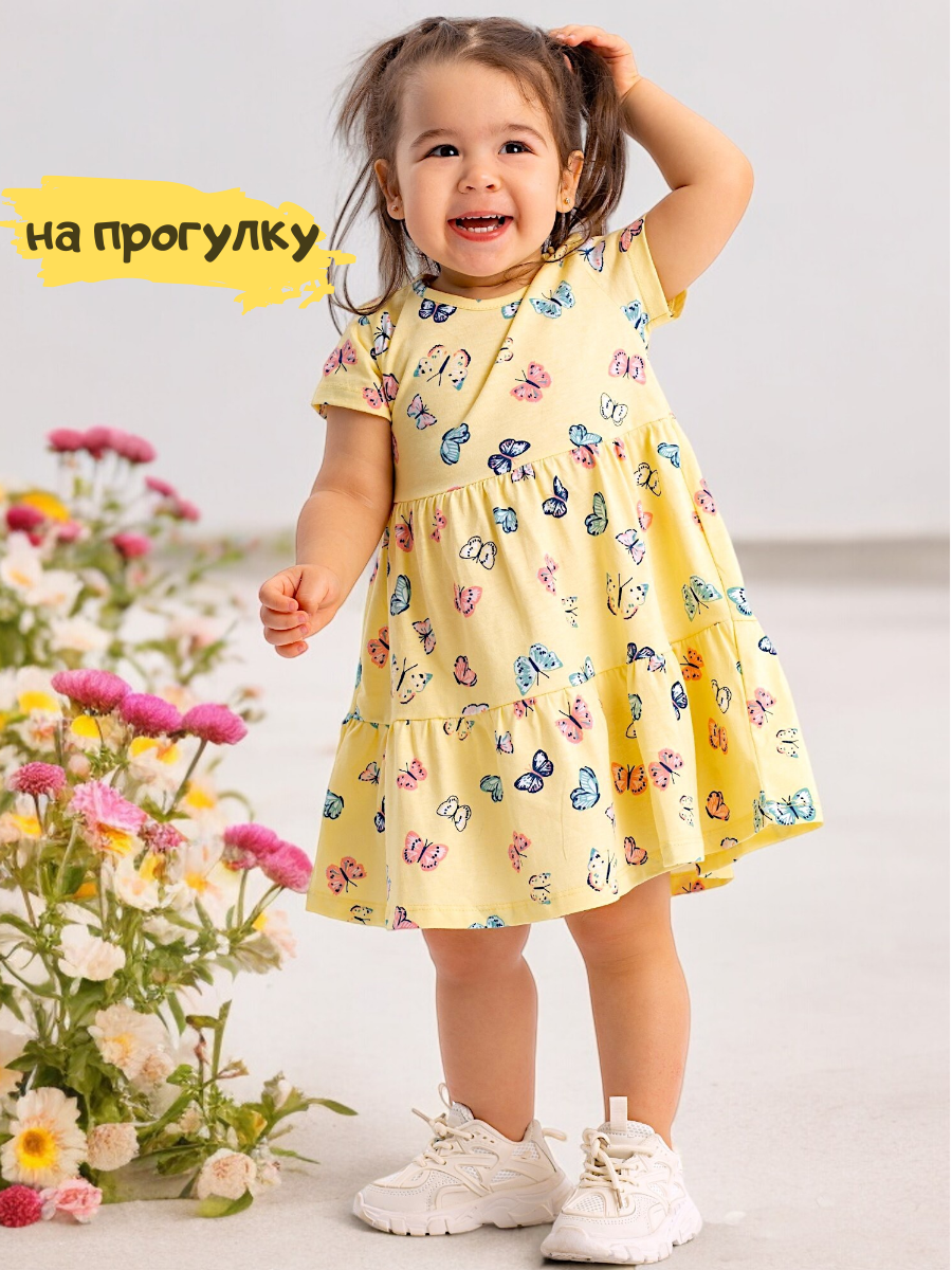 Платье Linas baby 1760-15 Желтый - фото 7