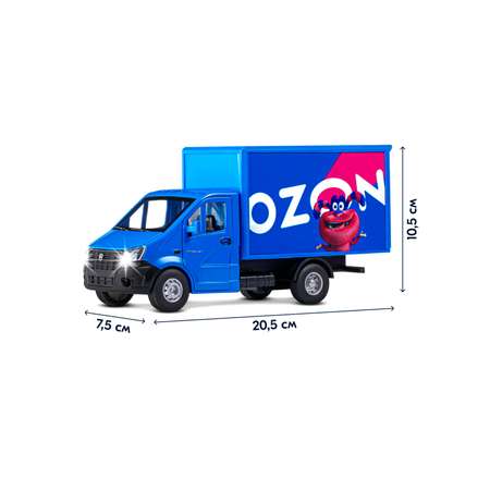 Машинка металлическая АВТОпанорама 1:28 ГАЗель Next Ozon Ozy синий