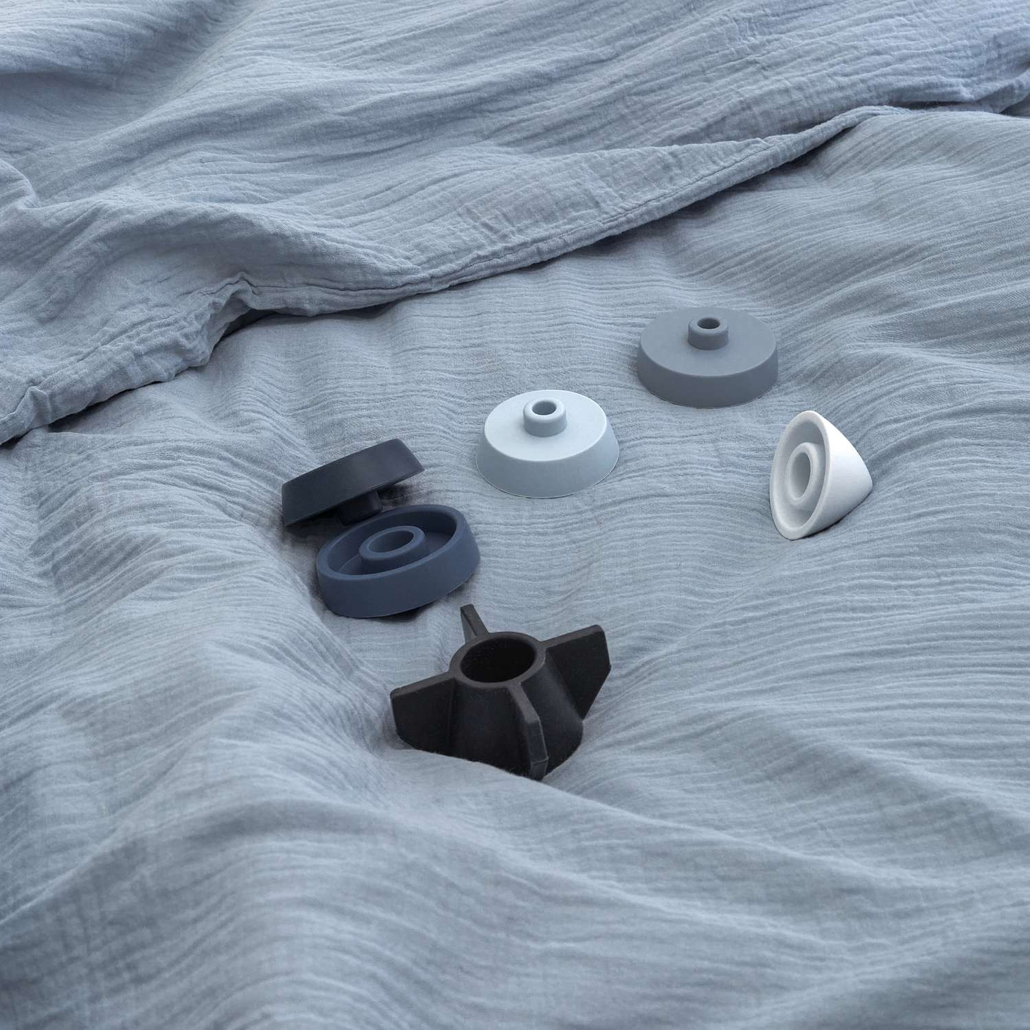 Комплект постельного белья LUKNO Муслиновое полутороспальное голубой 3 предмета - фото 13