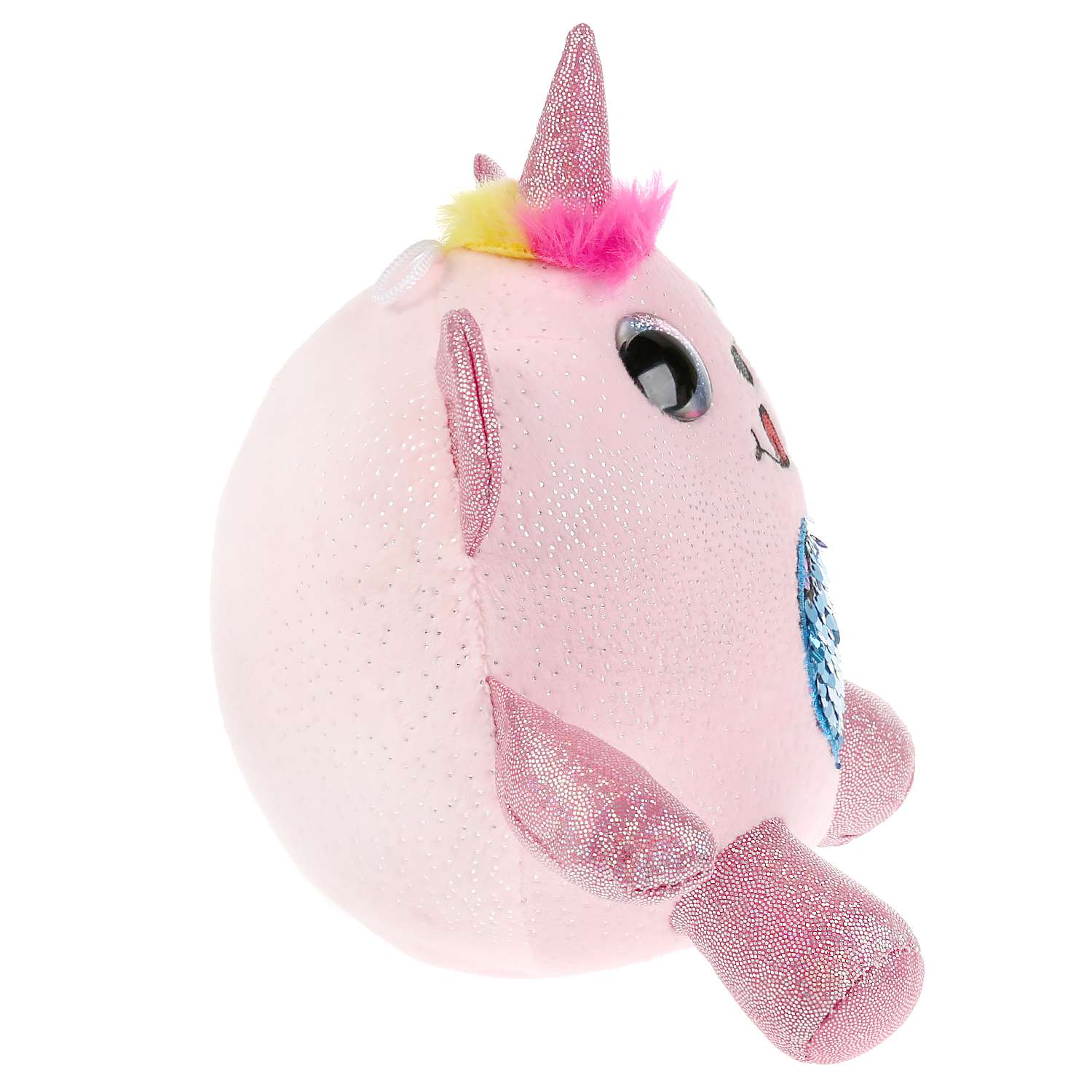 Мягкая игрушка Мульти-Пульти Кругляш с пайетками в сердечке розовый 16см без чипа 298813 - фото 3