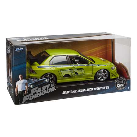 Машинка Fast and Furious Jada1:24 2002 Mitsubishi Lancer Evo VII Зеленая 99788