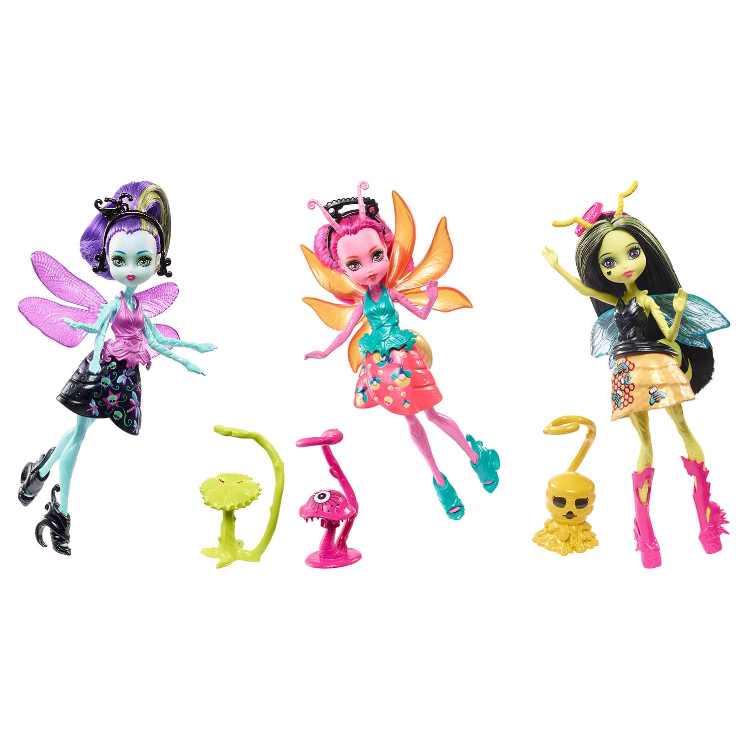 Мини-кукла Monster High Цветочные монстрики с питомцами в ассортименте FCV47 - фото 1