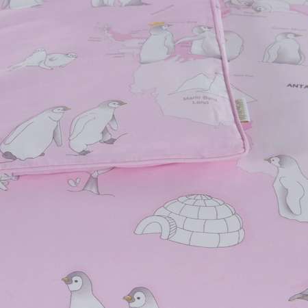 Комплект постельного белья Sofi de Marko 1.5 спальный Пингвины розовый