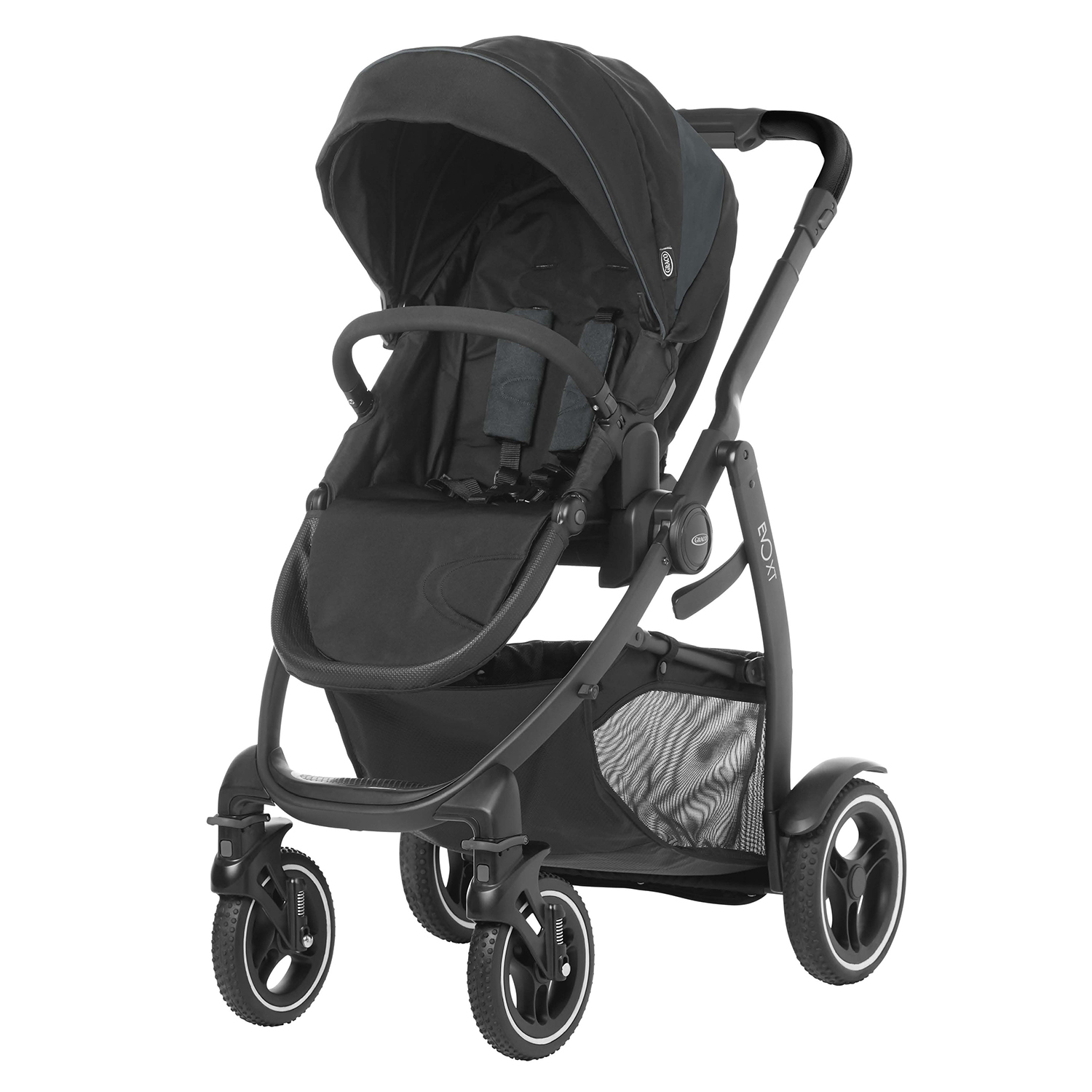 Коляска прогулочная Graco Evo XT Black Grey - фото 1