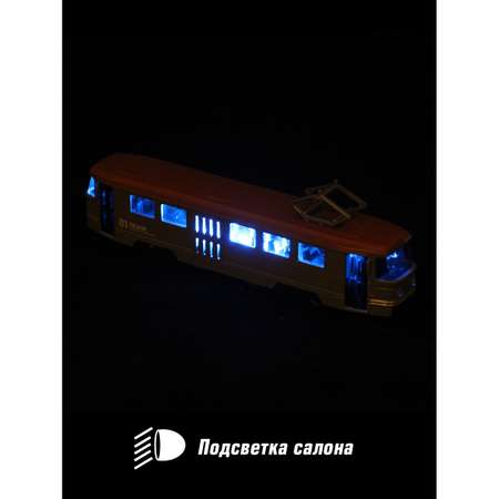 Трамвай HOFFMANN Металлический инерционный со светом и звуком