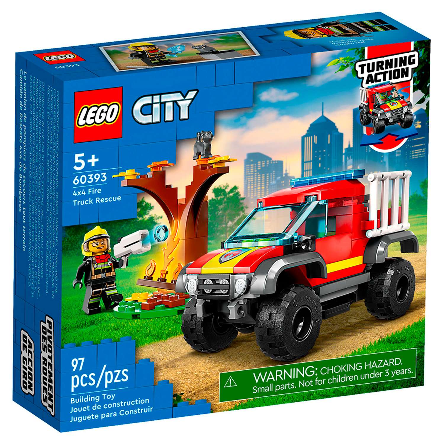 Конструктор детский LEGO City Спасательный пожарный внедорожник 60393 - фото 7