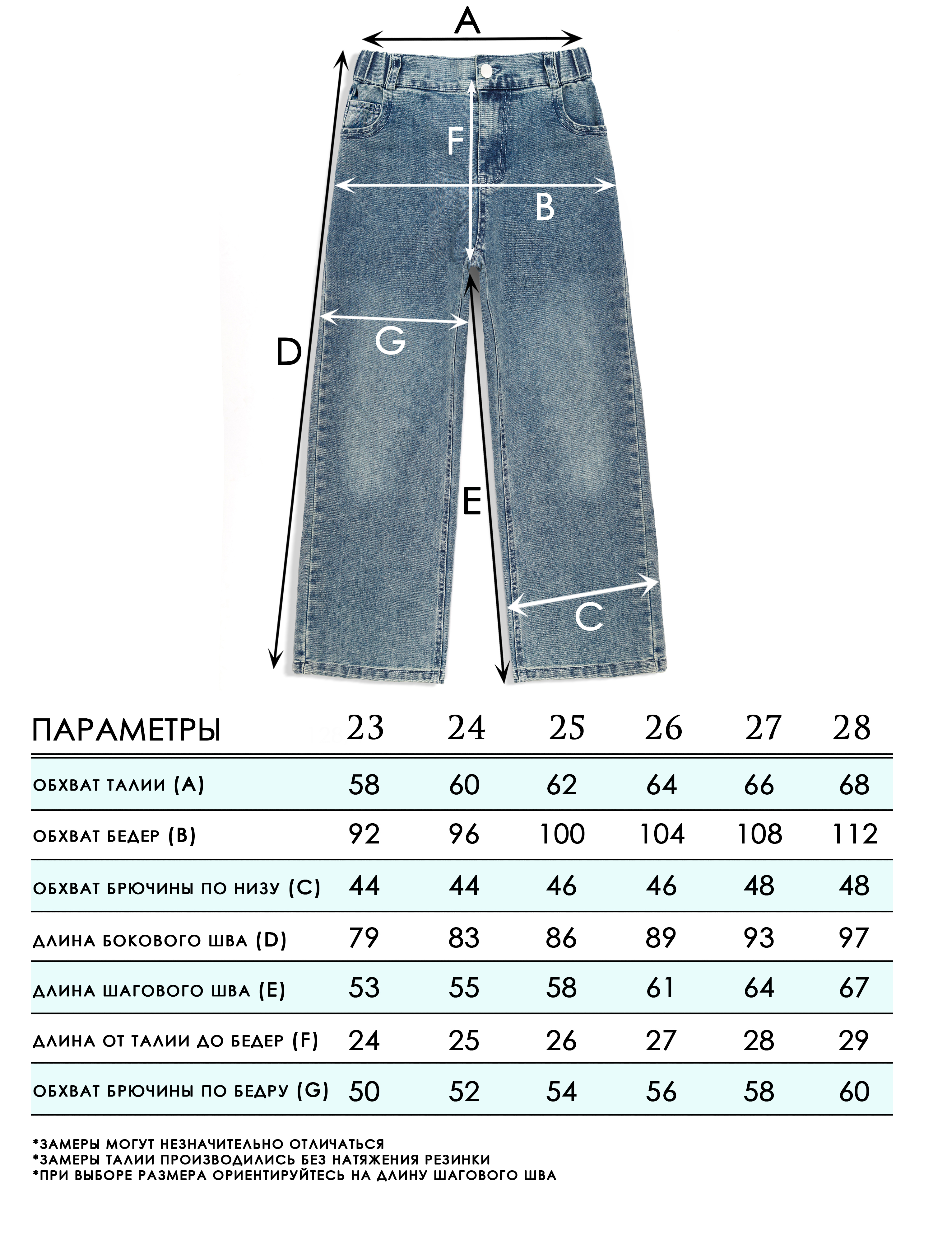 Джинсы-трубы СИНИЙ МИР WHK7061-F39 - фото 3