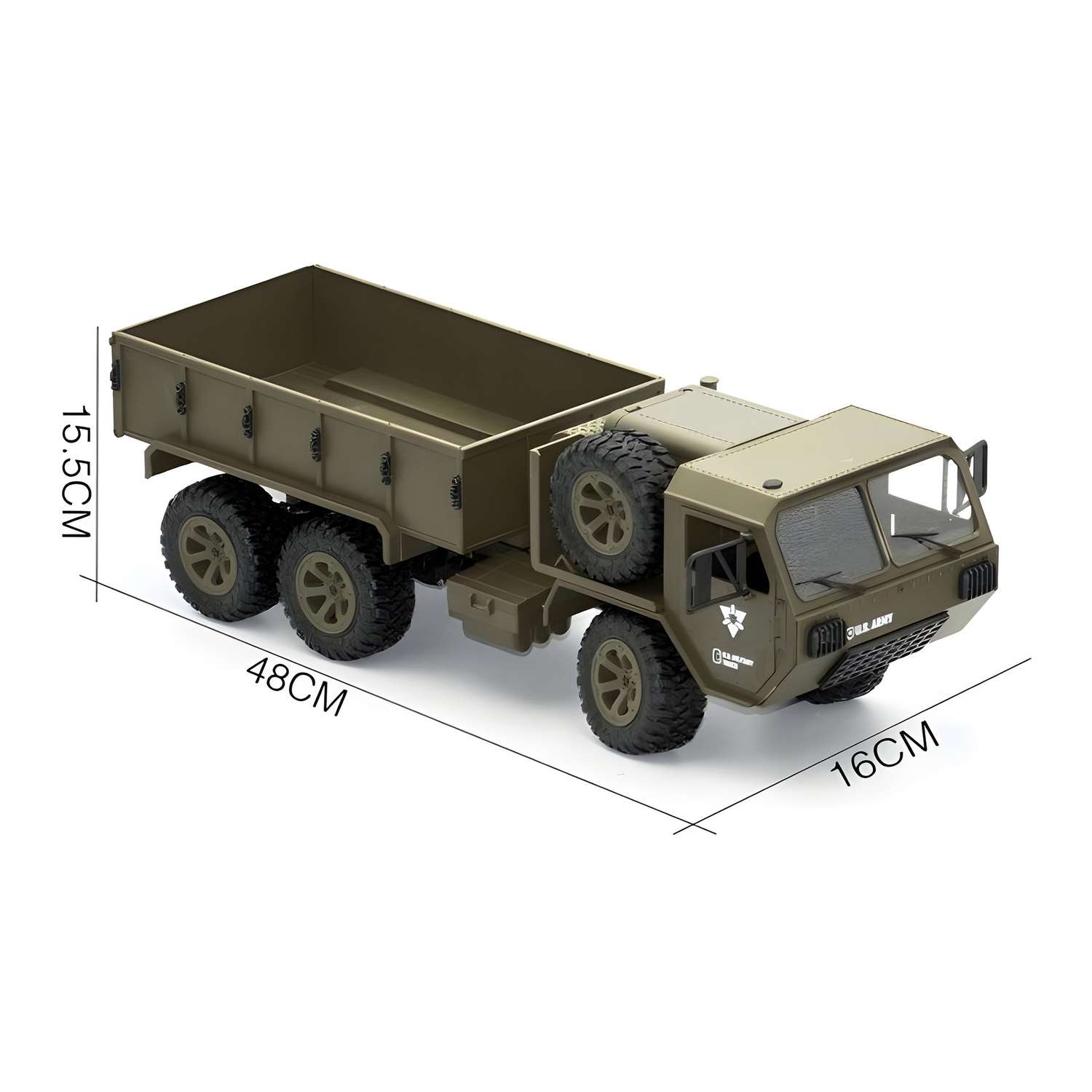 Радиоуправляемая машина CS Toys американский военный грузовик 6WD RTR масштаб 1:16 2.4G - фото 6