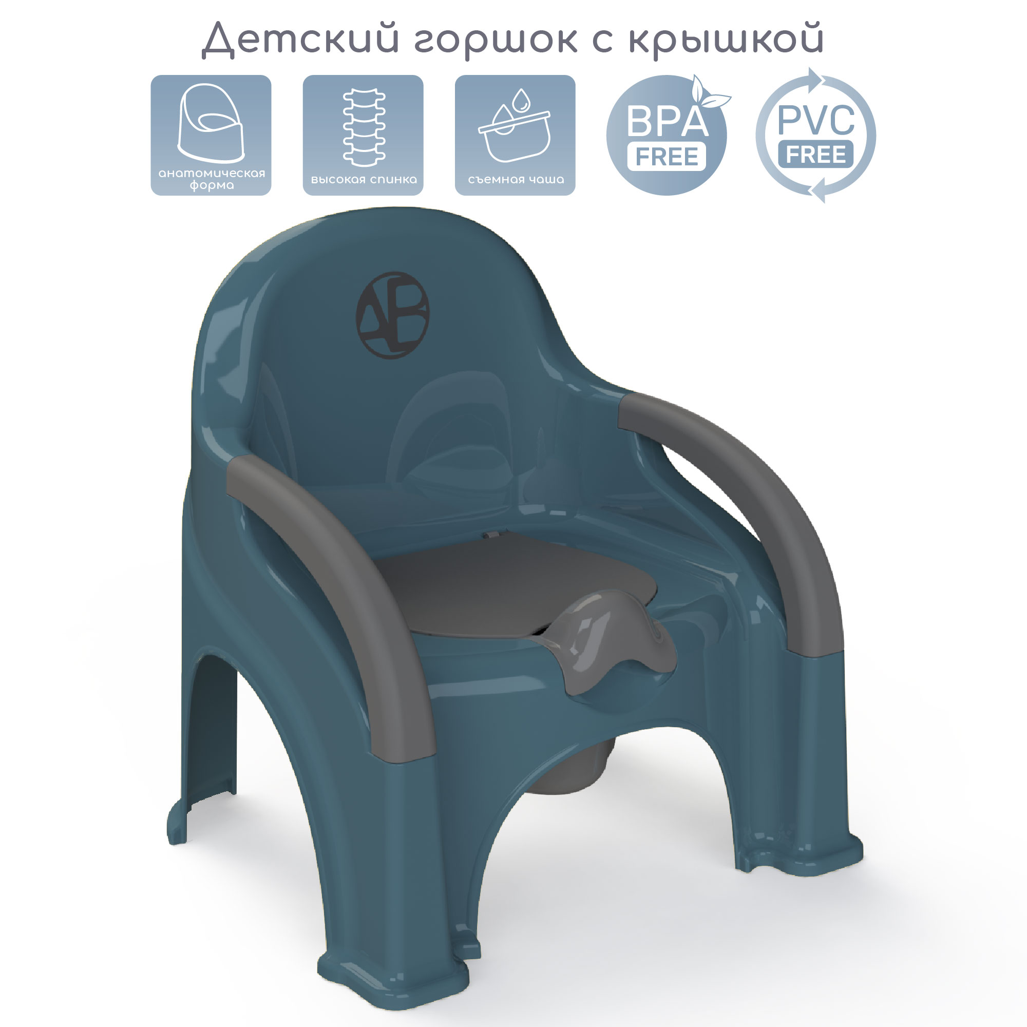 Горшок-стул Amarobaby Baby chair бирюзовый - фото 3