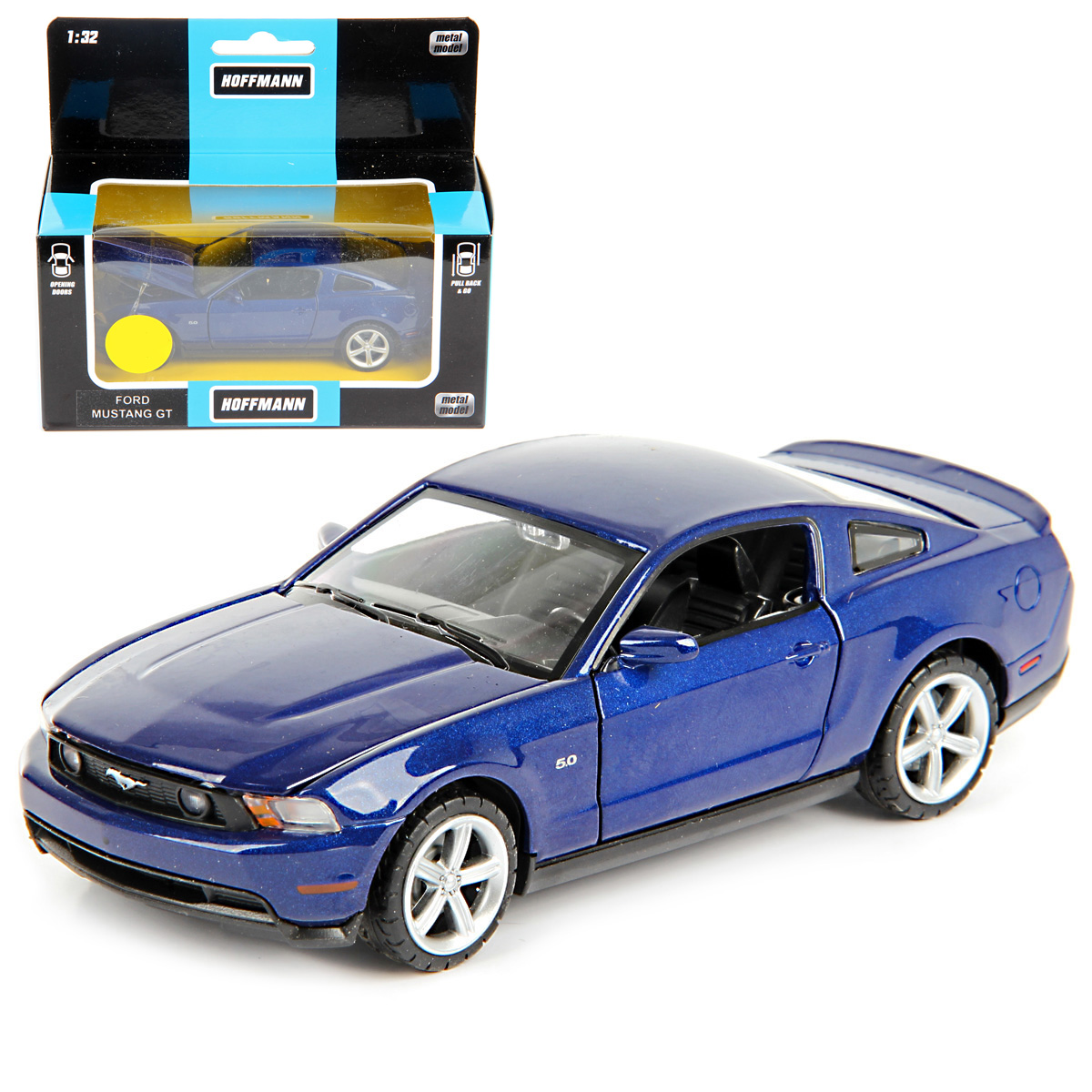 Машина HOFFMANN металлическая Ford Mustang GT 1:32 купить по цене 599 ₽ в  интернет-магазине Детский мир