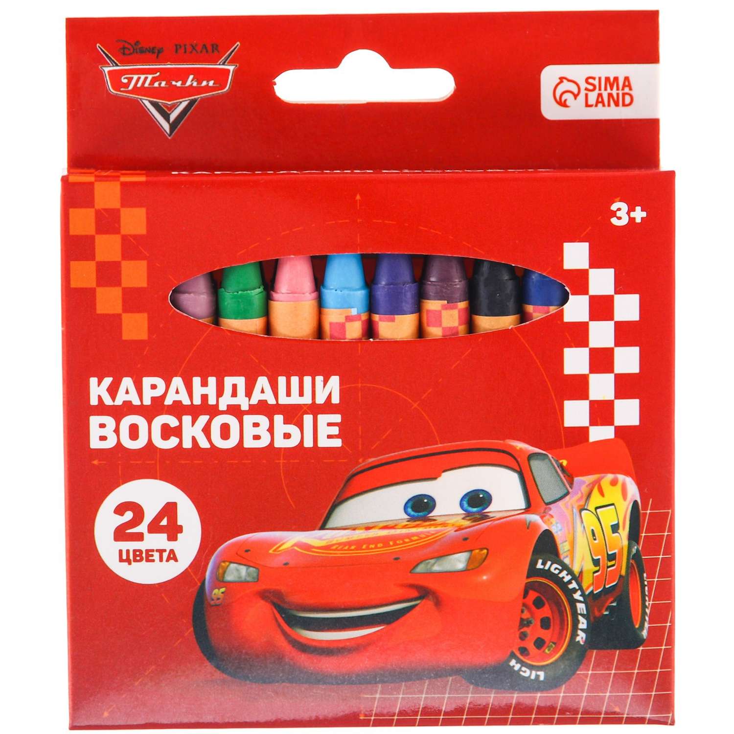 Восковые Disney карандаши набор 24 цвета Тачки - фото 4