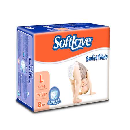 Подгузники-трусики Softlove размер L 9-14 кг 8шт