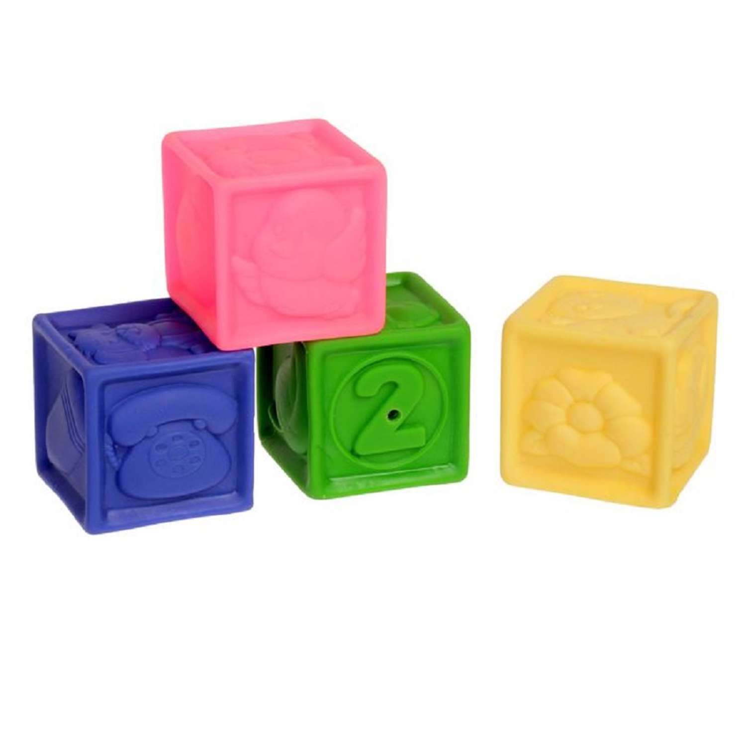 Пластизолевый набор ОГОНЁК кубики 4 штуки - фото 1
