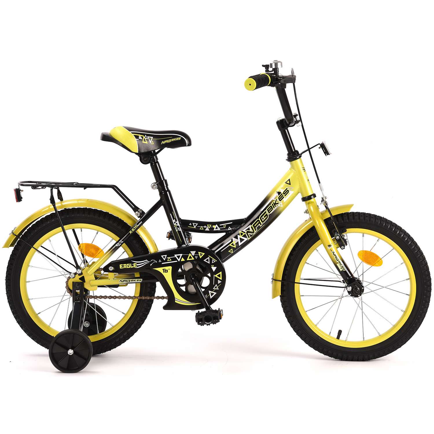 Велосипед NRG BIKES EAGLE 16 black-lemon - фото 1